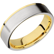 14K Yellow Gold with Polish Finish and Cobalt Chrome Inlay