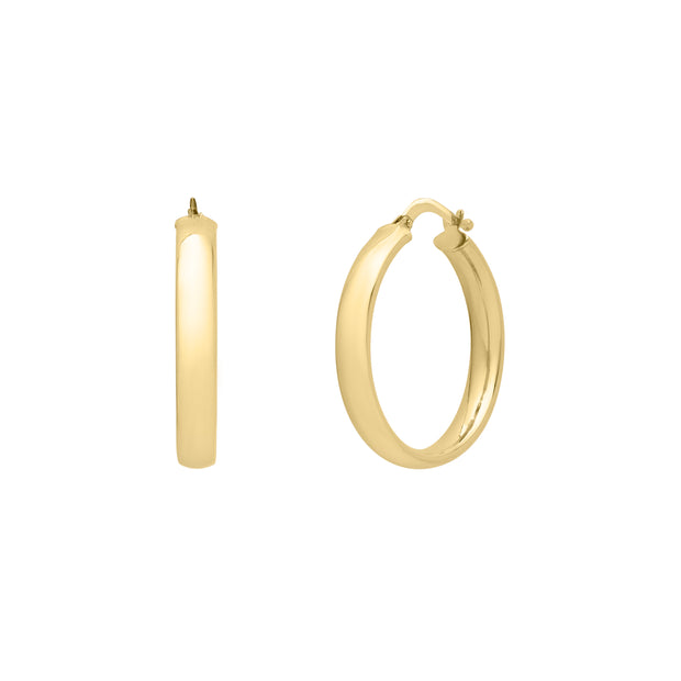 14K Small Wedding Hoops