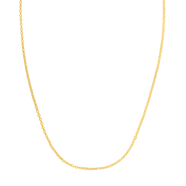 14K 1.4mm Double Extendable Lite Rolo Chain