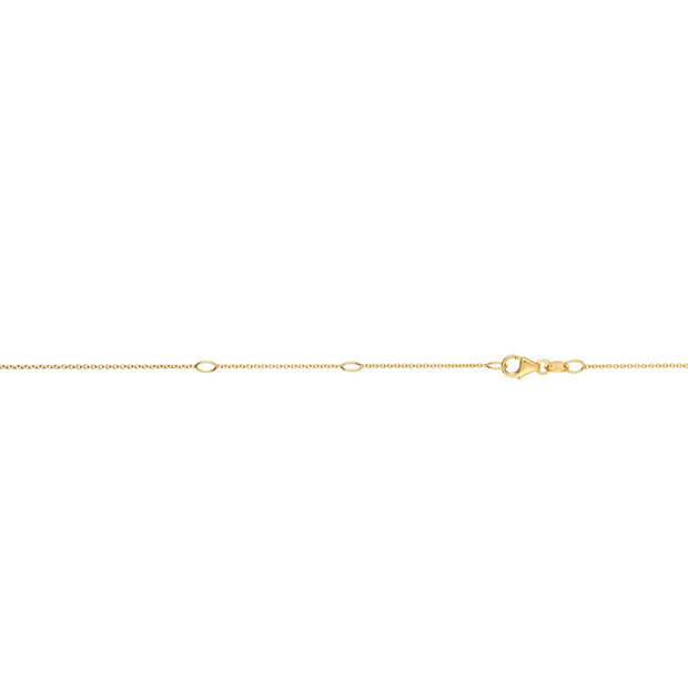 14K Gold .85mm Double Extendable Cable Chain