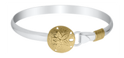 Sand Dollar Bracelet in Sterling Silver with 14K Yellow Gold