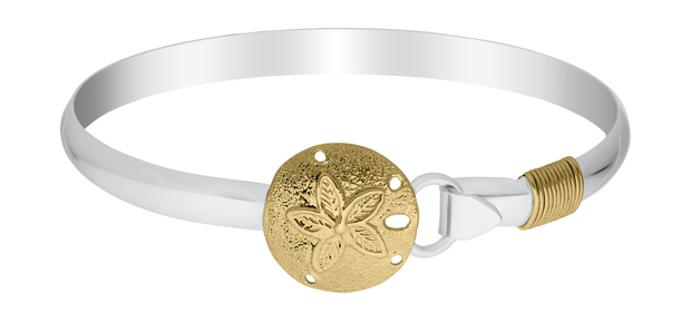 Sand Dollar Bracelet in Sterling Silver with 14K Yellow Gold