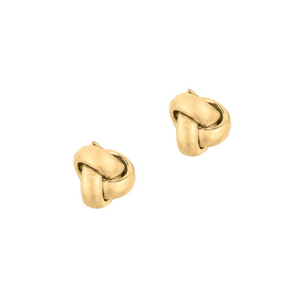 14K Gold Mini Classic Polished Love Knot Stud Earring