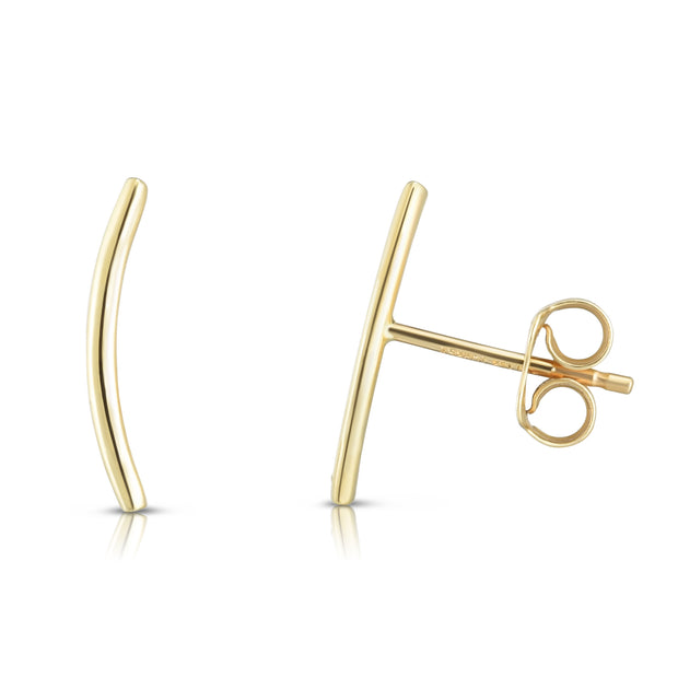 14K Gold Small Polished Ear Climber