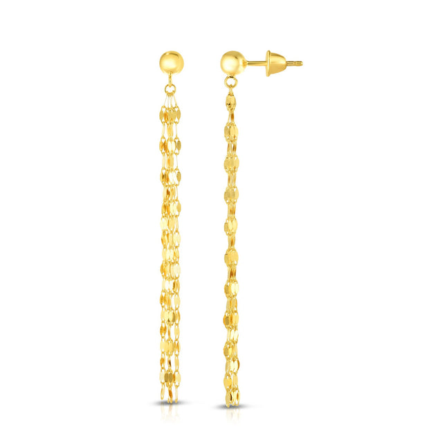 14K Gold Shoulder Duster Earring