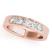 14K Rose Gold 1/4 ct tw Diamond Wedding Ring