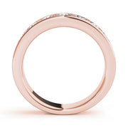 18K Rose Gold 1/8 ct tw Diamond Wedding Ring