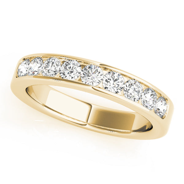 18K Yellow Gold Multi-Diamond Wedding Band