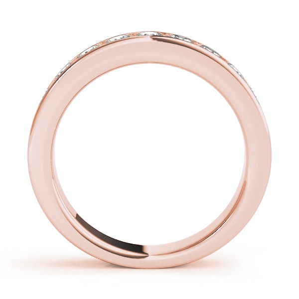18K Rose Gold 1/5 ct tw Diamond Wedding Ring