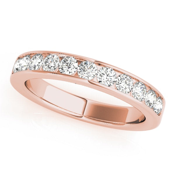 14K Rose Gold 1/5 ct tw Diamond Wedding Ring