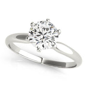 14K White Gold 1/8 ct tw Solitaire Diamond Engagement Ring