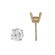 0.05 CT Round Diamond Single Stud Earring