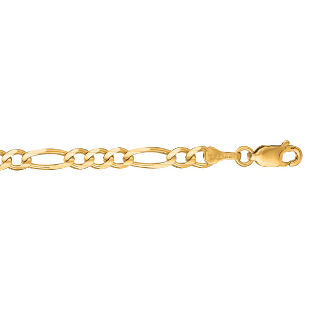 14K Gold 18"" 3.8mm Figaro Chain