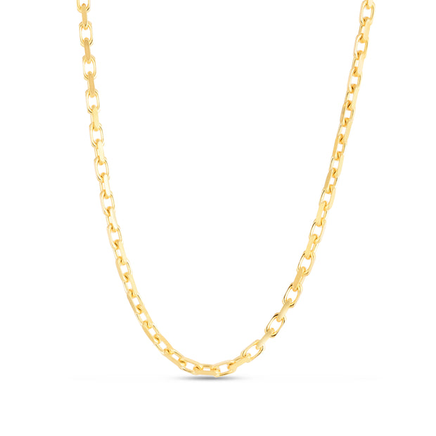 14K Gold 18"" 2.5mm French Cable Chain
