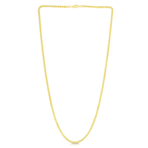 14K Gold 2.8mm Lite Round Wheat Chain