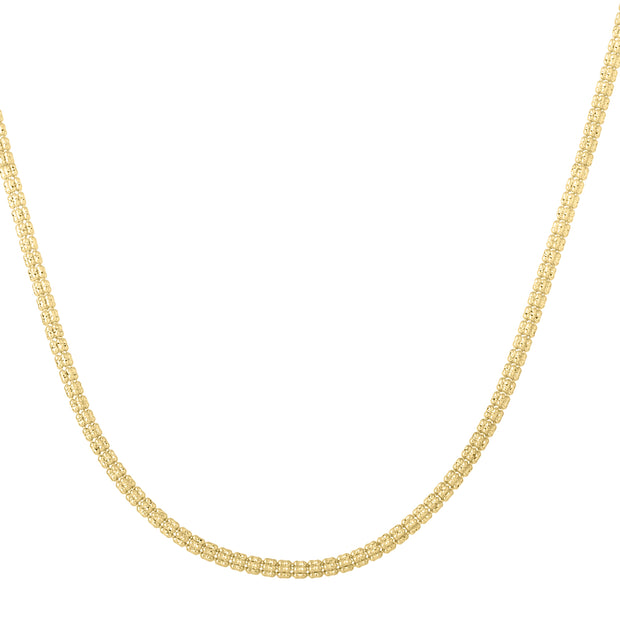 14K 3.3mm Fancy Ice Chain