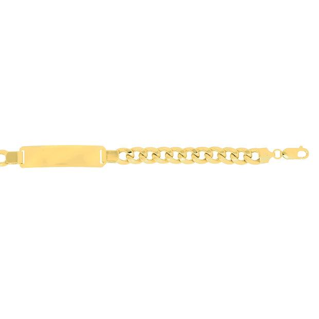 14K Gold 8mm Polished ID Bracelet