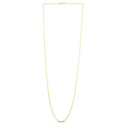 18K Gold 1.4mm Diamond Cut Cable Chain