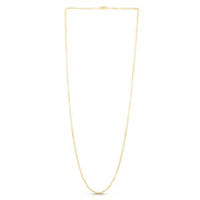 18K Gold 1.9mm Diamond Cut Cable Chain