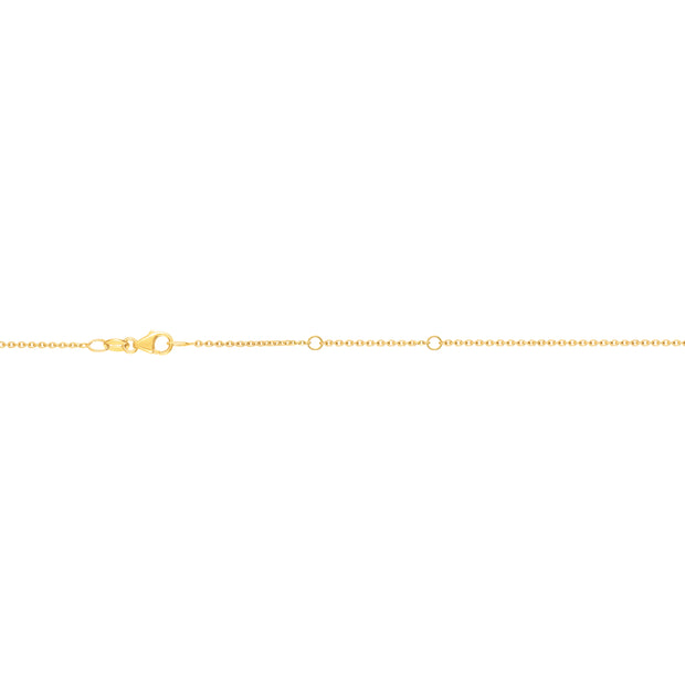 18K Gold 1.1mm Double Extendable Cable Chain