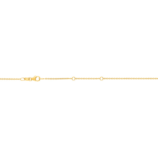 18K Gold 1.3mm Double Extendable Cable Chain