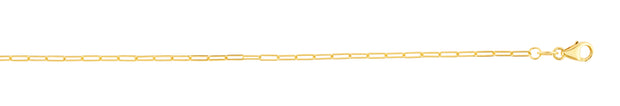 18K Gold 1.5mm Paperclip Chain