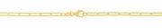 18K Gold 2.5mm Paperclip Chain