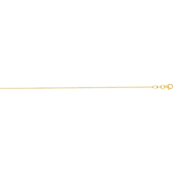 18K Gold 1.0mm Extendable Cable Chain