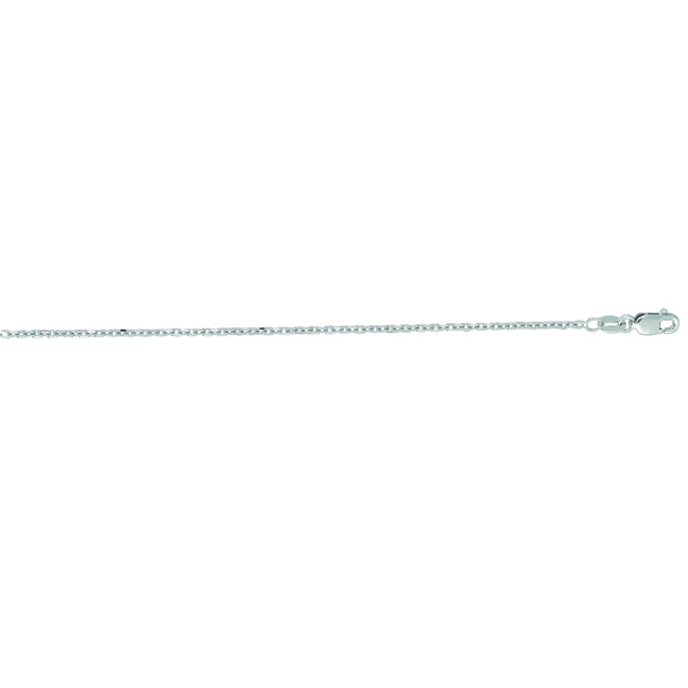 18K Gold 1.4mm Diamond Cut Cable Chain