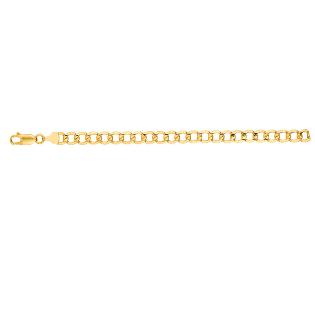 14K Gold 22"" 6.2mm Lite Curb Chain