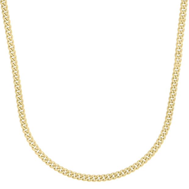 14K Gold 4.1mm Light Gourmette Chain