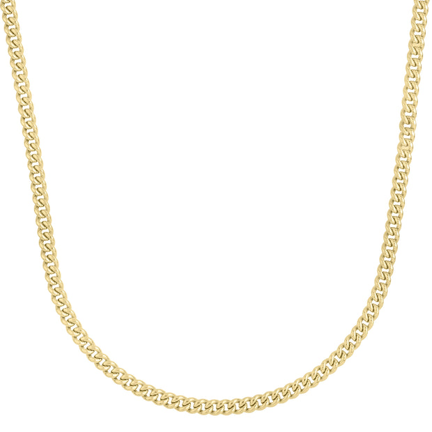 14K Gold 4.1mm Light Gourmette Chain