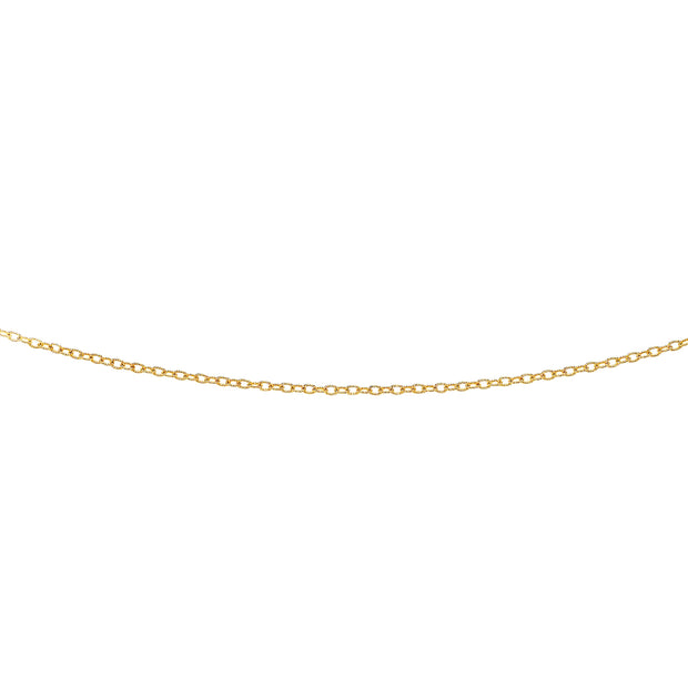 14K Gold 2.5mm Textured Cable Chain