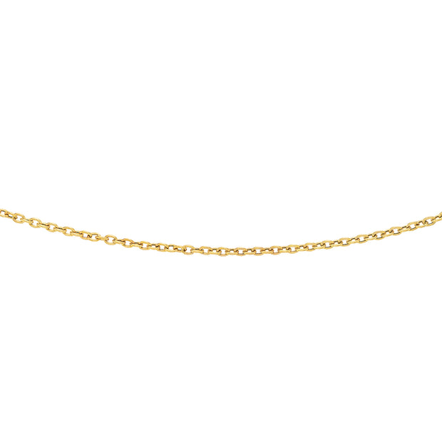 14K Gold 3.3mm Textured Cable Chain