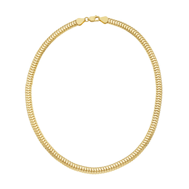 14K 6.5mm Lite Oval Snake Chain