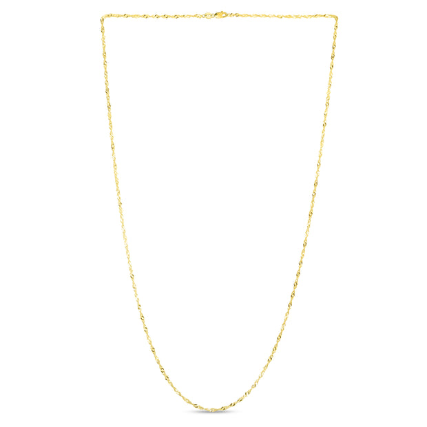 14K Gold 1.8mm Singapore Chain