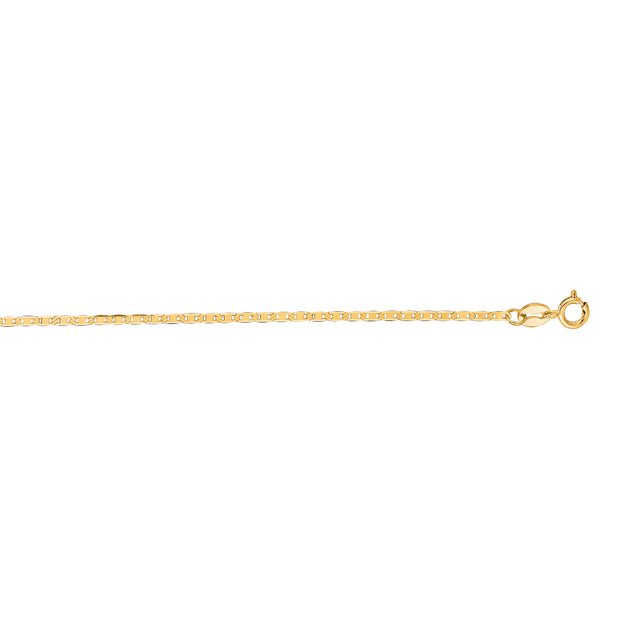 14K Gold 1.2mm Mariner Chain