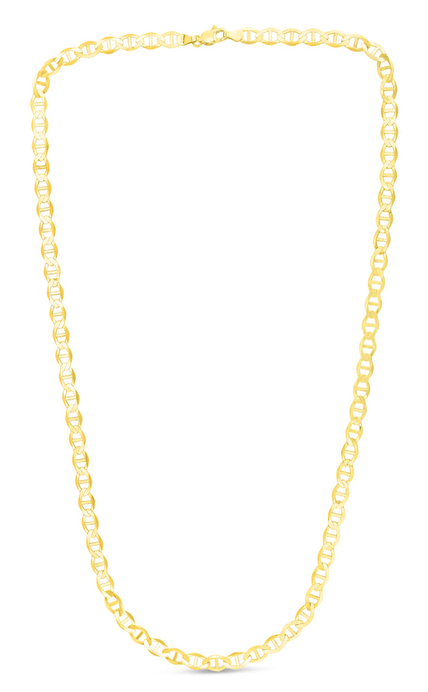 14K Gold 5.5mm Mariner Chain