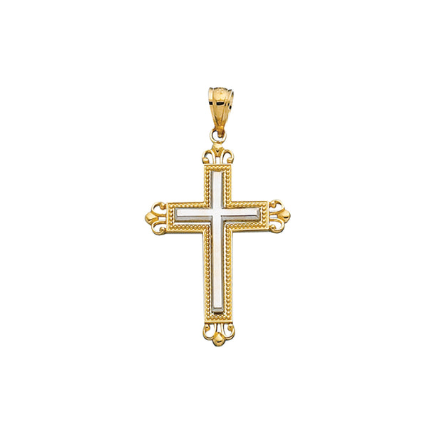 14K Gold Vintage Filigree Cross