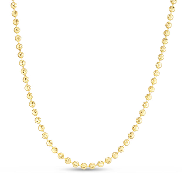 14K 4mm Moon Chain