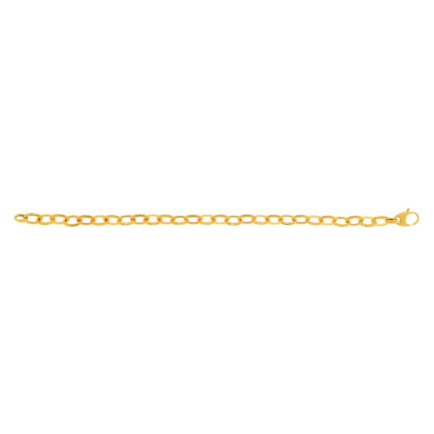 14K Gold Polished Mini Oval Link Chain
