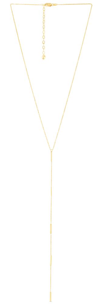 14K Geo Station Bar Y-Necklace