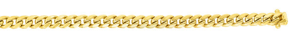 14K Gold 7"" 3.2mm Miami Cuban Chain