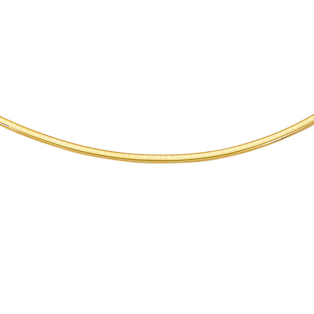 14K Gold 18"" 3mm Classic Omega
