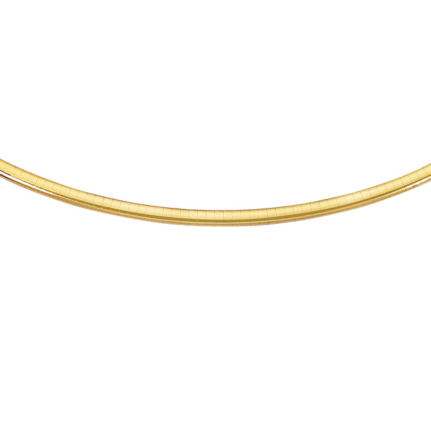 14K Gold 16"" 4mm Classic Omega