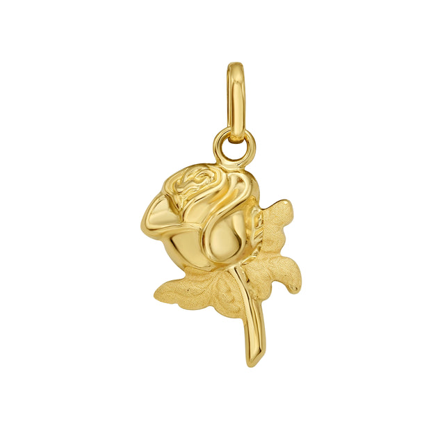 14K Rose Charm