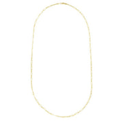 14K Alternating 2.8mm Paperclip Link Chain