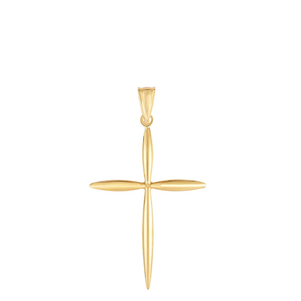 14K Gold Polished Cross