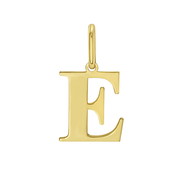 14K Gold Initial E Charm