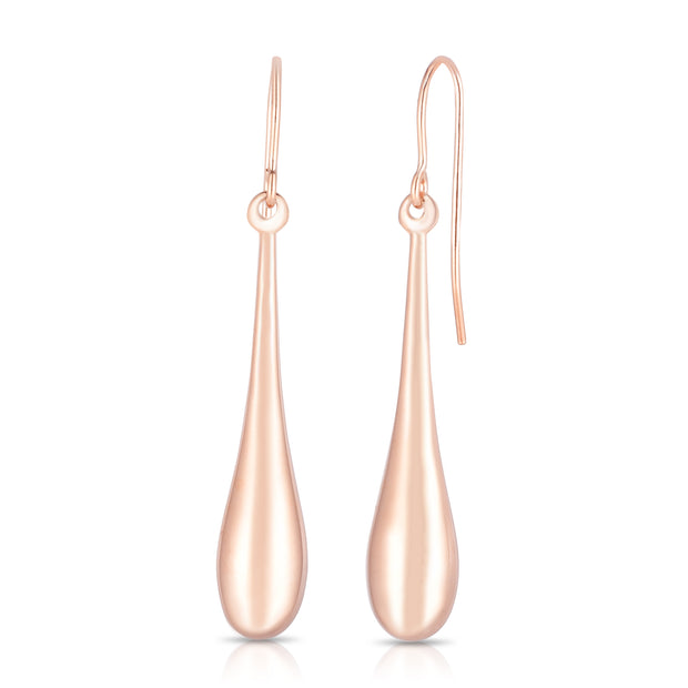 14K Gold Polished Graduated Tear Drop Earring